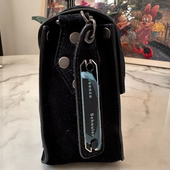 Proenza Schouler PS1 Mini Crossbody in Black Soft Suede - Picture 3 of 16